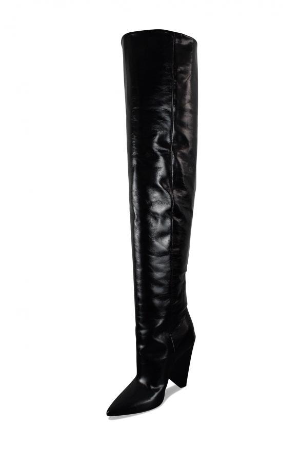 商品Yves Saint Laurent|Luxury Shoes For Women   Saint Laurent Niki 105 Boots In Black Leather,价格¥5722,第6张图片详细描述