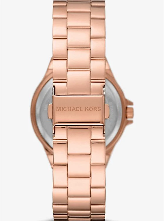 商品Michael Kors|Lennox Pavé Logo Rose Gold-Tone Watch,价格¥2215,第2张图片详细描述