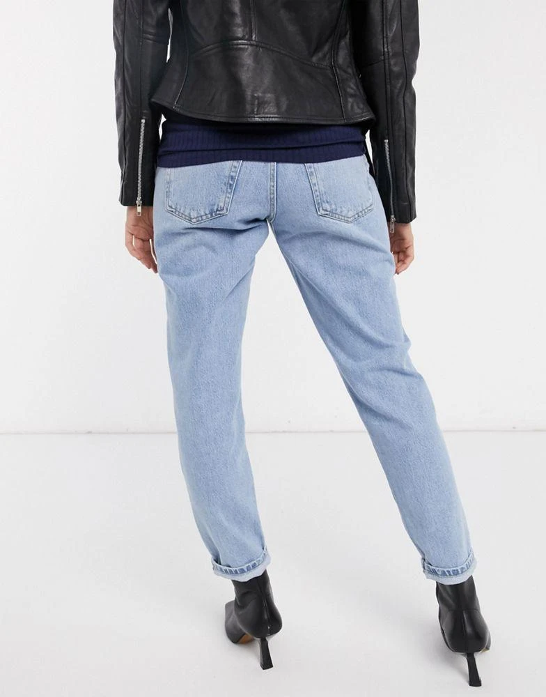 商品Topshop|Topshop Maternity mom overbump jeans in bleach wash,价格¥195,第2张图片详细描述