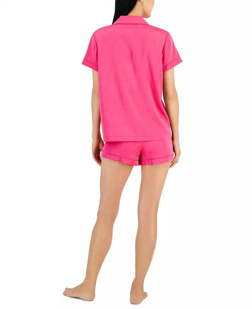 商品INC International|Women's 2-Pc. Stretch Satin Notch Collar Pajamas Set, Created for Macy's,价格¥153,第3张图片详细描述