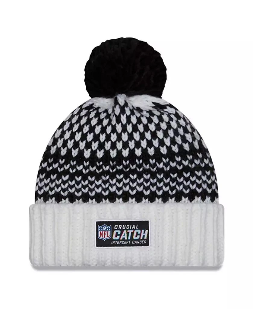 商品New Era|Women's Black, White Dallas Cowboys 2023 NFL Crucial Catch Cuffed Pom Knit Hat,价格¥278,第2张图片详细描述