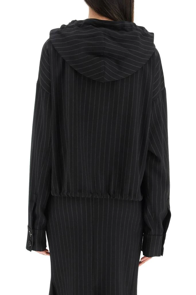 商品Max Mara|Sportmax fido pinstriped jacket with zip and hood,价格¥1430,第3张图片详细描述