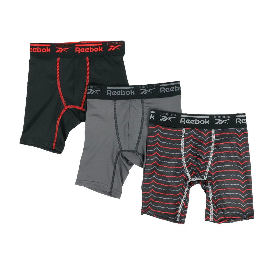 Reebok Boy's 3 Pack Long Leg Boxer Briefs 商品