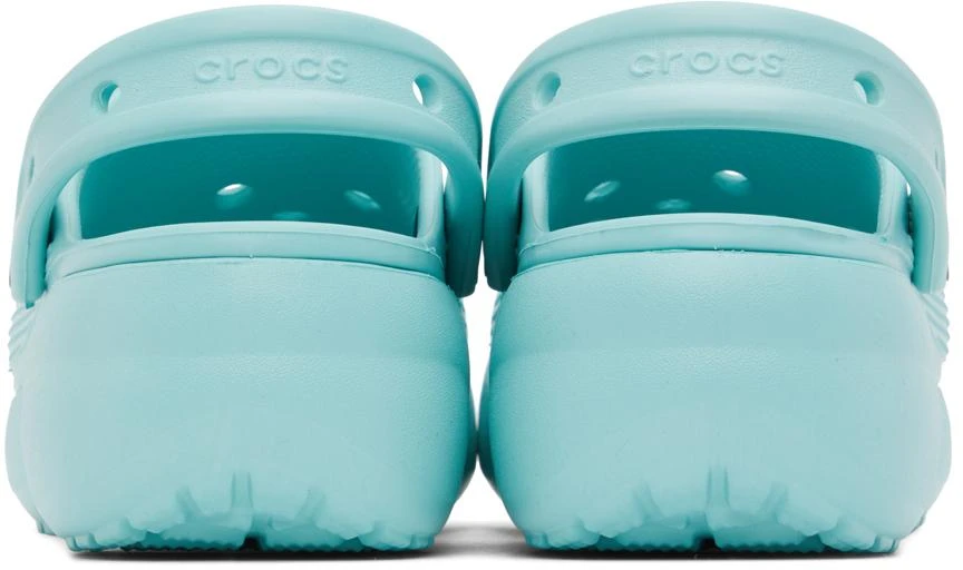 商品Crocs|Blue Classic Platform Clogs,价格¥197,第2张图片详细描述