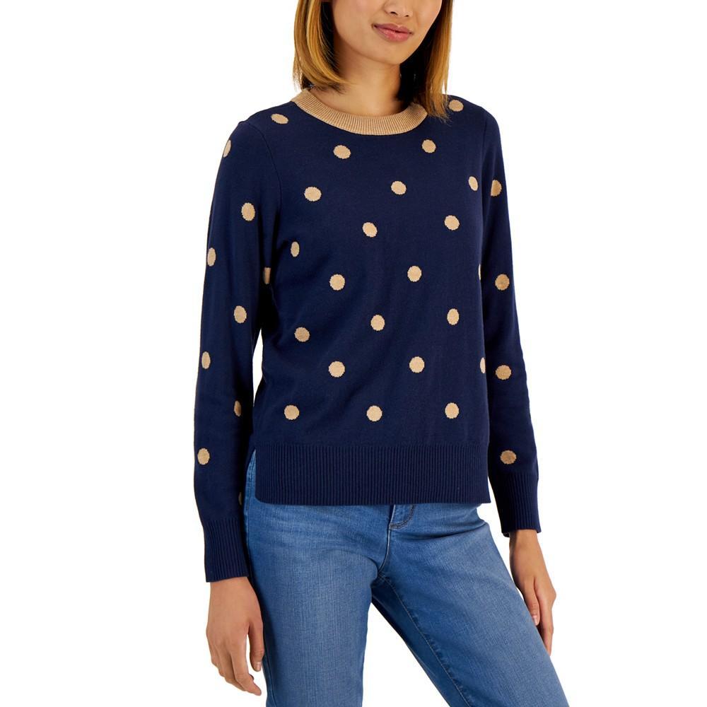 商品Charter Club|Polka-Dot Sweater, Created for Macy's,价格¥166,第1张图片