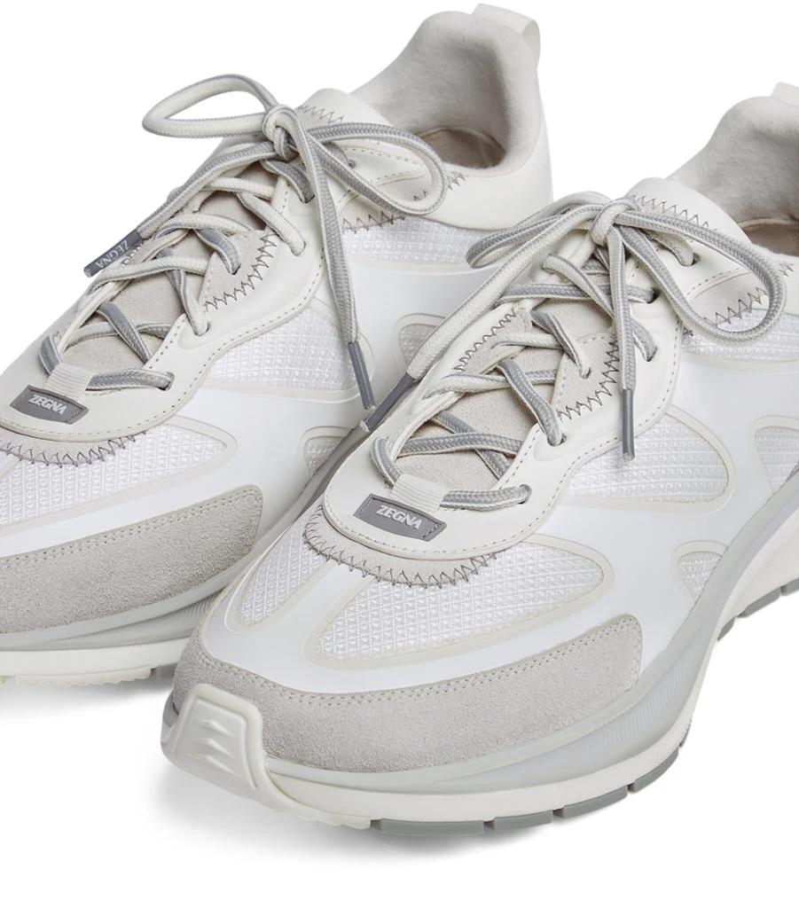 商品Zegna|Leather Lace-Up Sneakers,价格¥4994,第3张图片详细描述