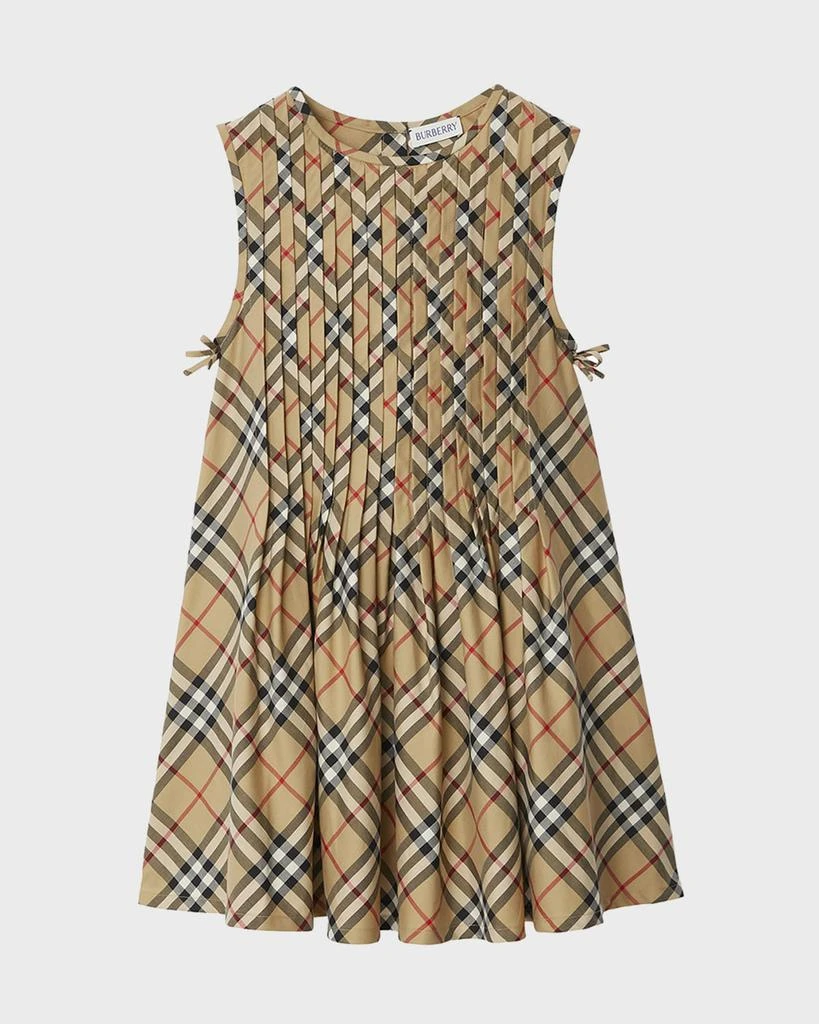 商品Burberry|Girl's Hettie Check Sleeveless Dress, Size 3-14,价格¥1767,第1张图片