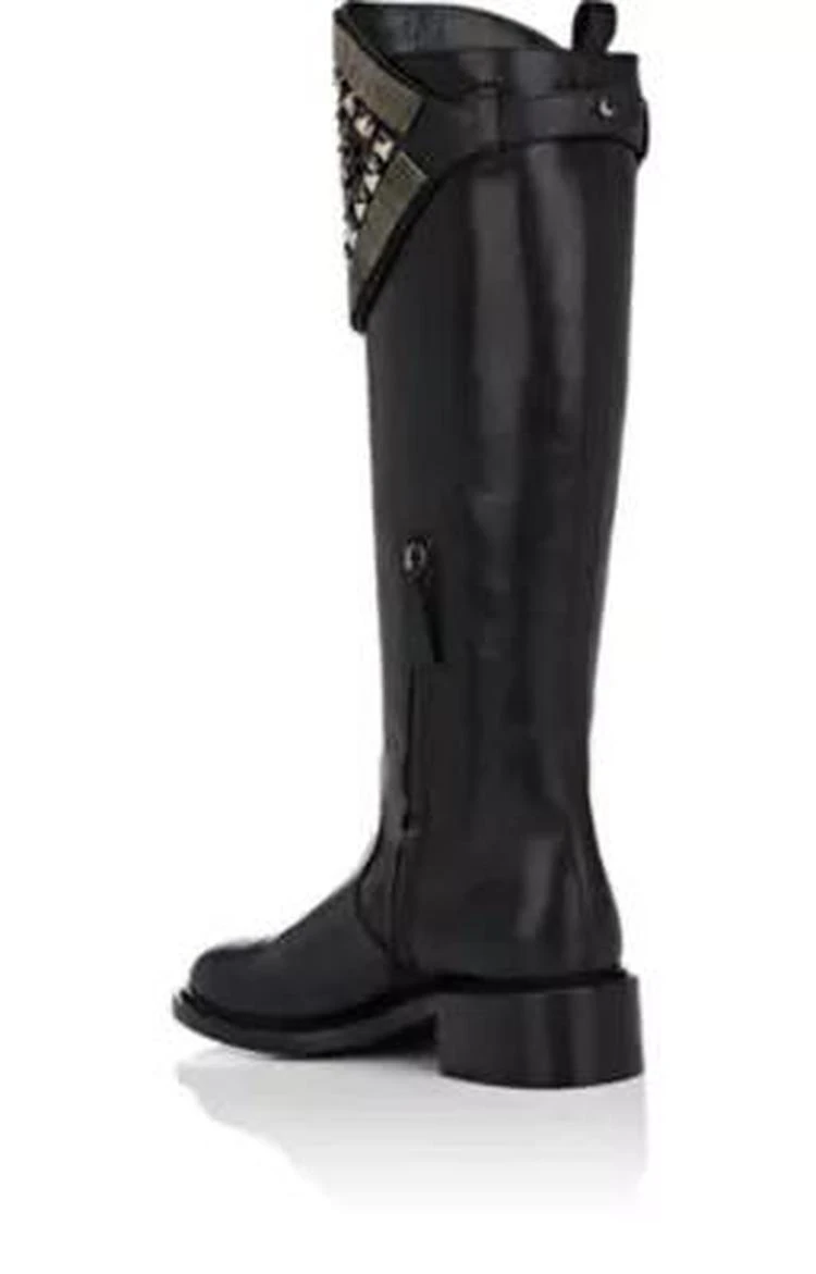 商品Alberta Ferretti|Embellished-Strap Leather Riding Boots,价格¥5573,第3张图片详细描述