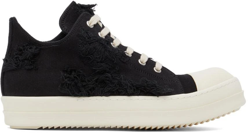 商品Rick Owens|Black Distressed Sneakers,价格¥4706,第1张图片