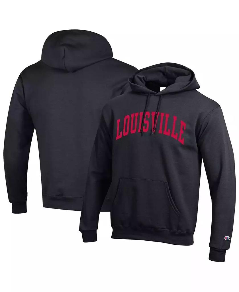 Men's Black Nebraska Huskers Team Arch Reverse Weave Pullover Hoodie image 2