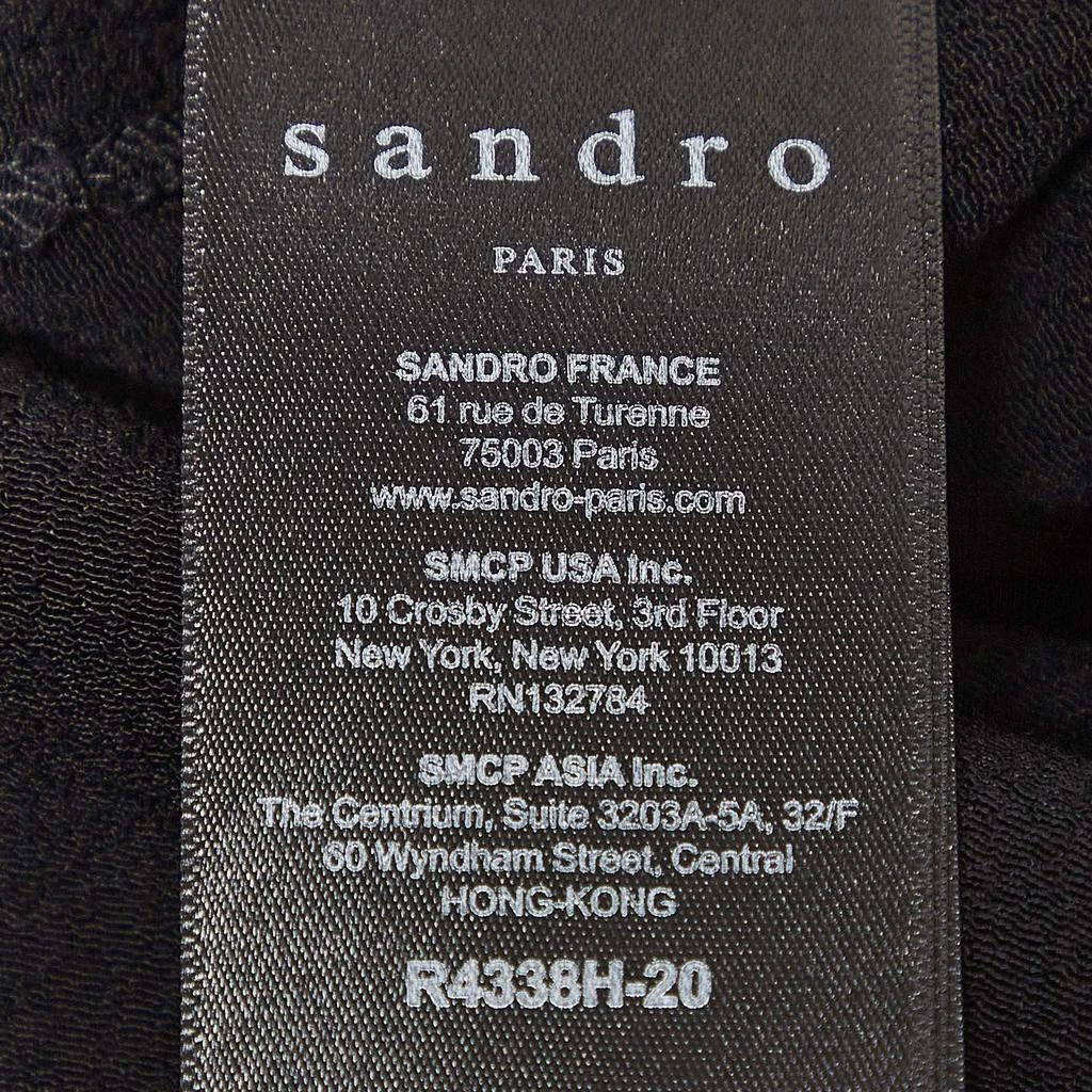 商品[二手商品] Sandro|Sandro Black Black Crystal Embellished Crepe Tunic Dress L,价格¥952,第5张图片详细描述