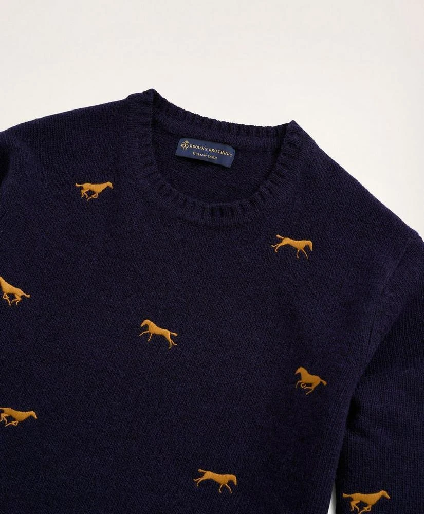 商品Brooks Brothers|Horse Motif Crewneck Sweater,价格¥570,第2张图片详细描述