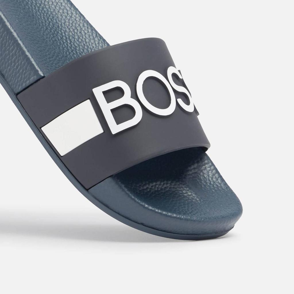 商品Hugo Boss|Hugo Boss Boys' Slides - Navy,价格¥257,第5张图片详细描述