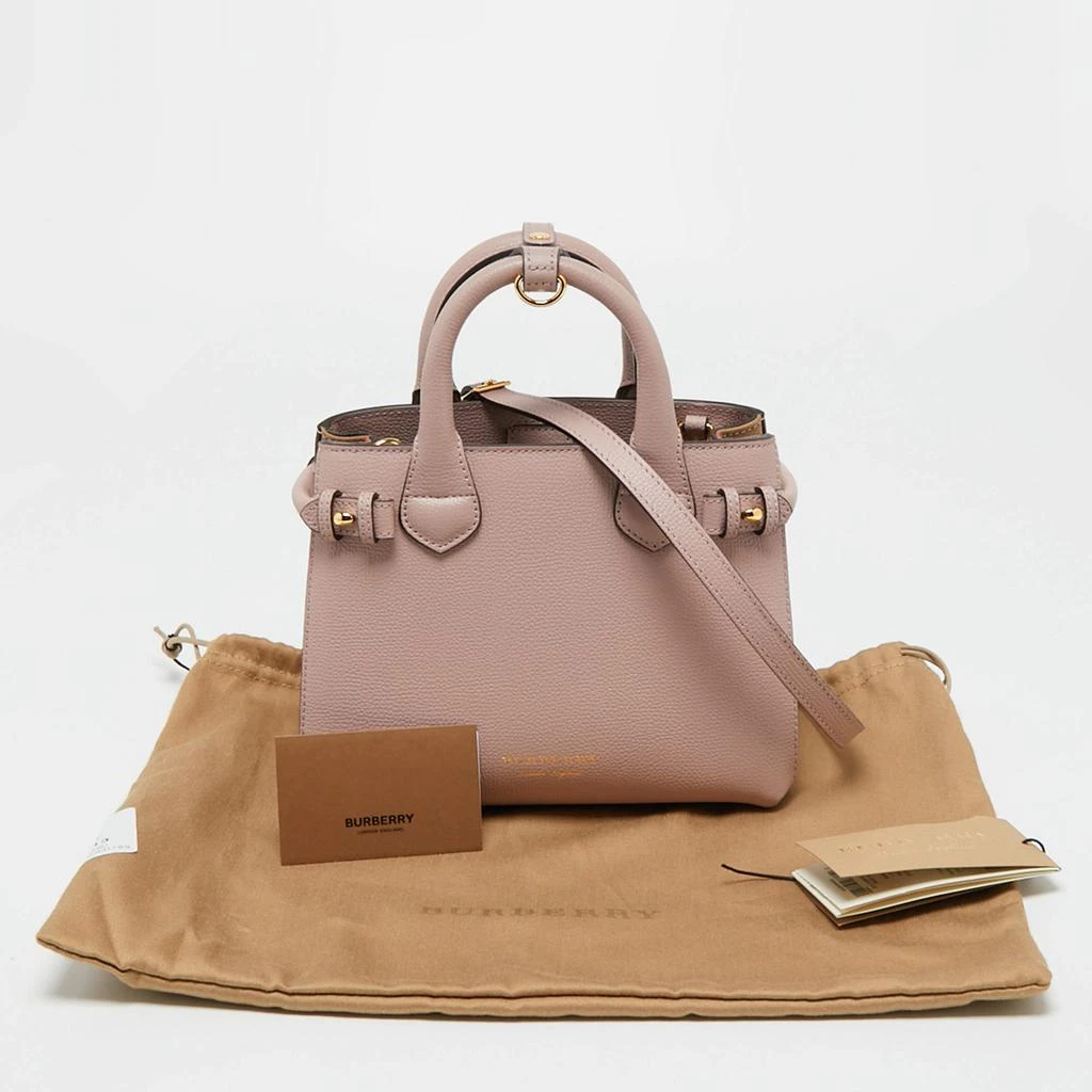 Burberry Lilac/Beige Leather and House Check Canvas Baby Banner Tote 商品