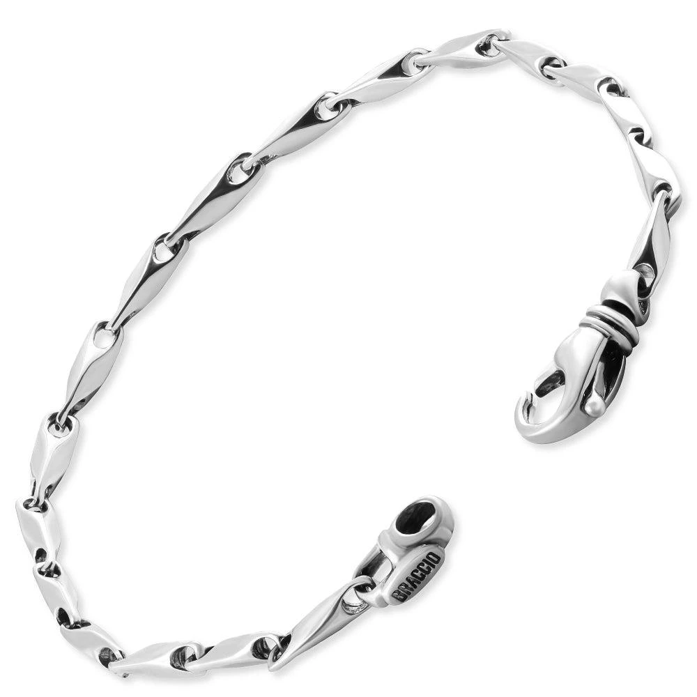 商品Pompeii3|Men's Link 14k Gold (11gram) or Platinum (19gram) 2.5mm Bracelet 8",价格¥7420,第2张图片详细描述