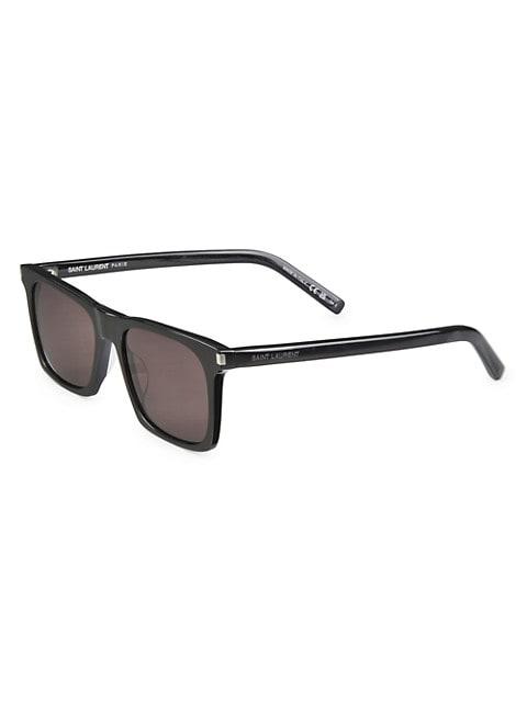 New Wave 54MM Rectangular Acetate Sunglasses商品第2张图片规格展示
