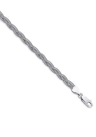 商品Belk & Co.|Co. 14K White Gold Braided Fox Bracelet,价格¥3755,第1张图片
