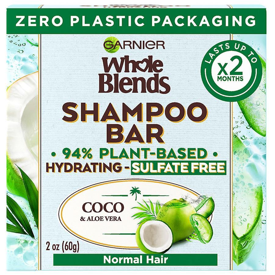 商品Garnier Whole Blends|Coco and Aloe Vera Shampoo Bar, Normal to Dry Hair,价格¥67,第1张图片