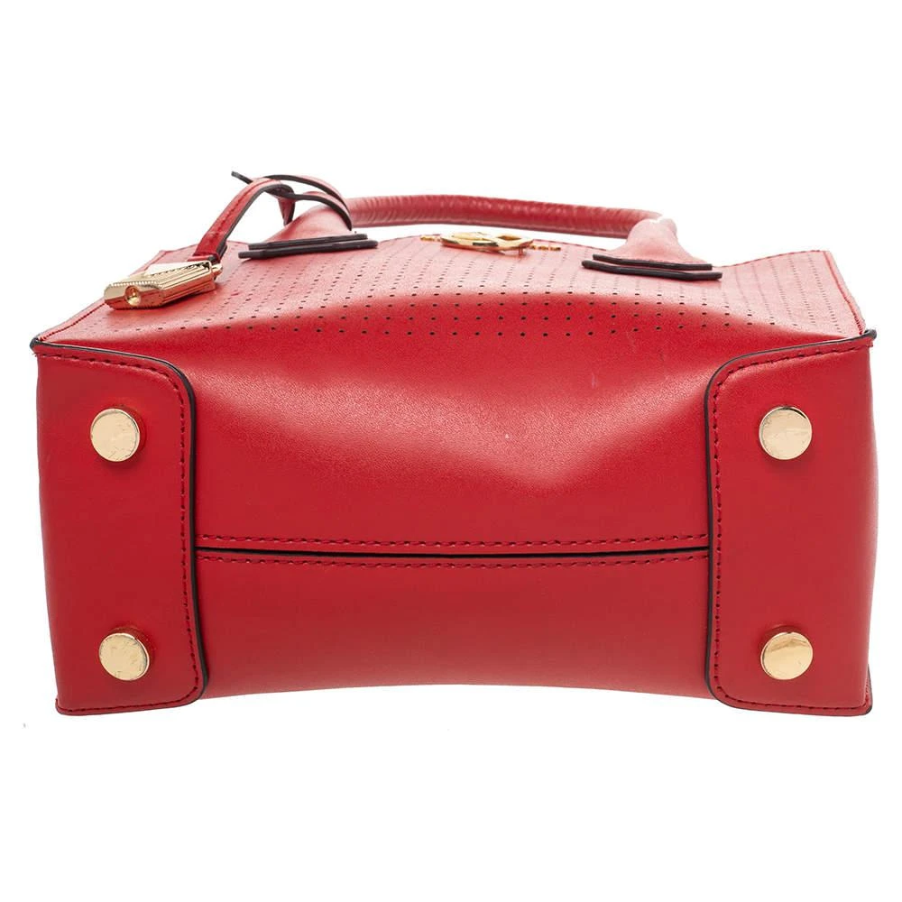 Michael Kors Red Perforated Leather Mini Mercer Tote 商品