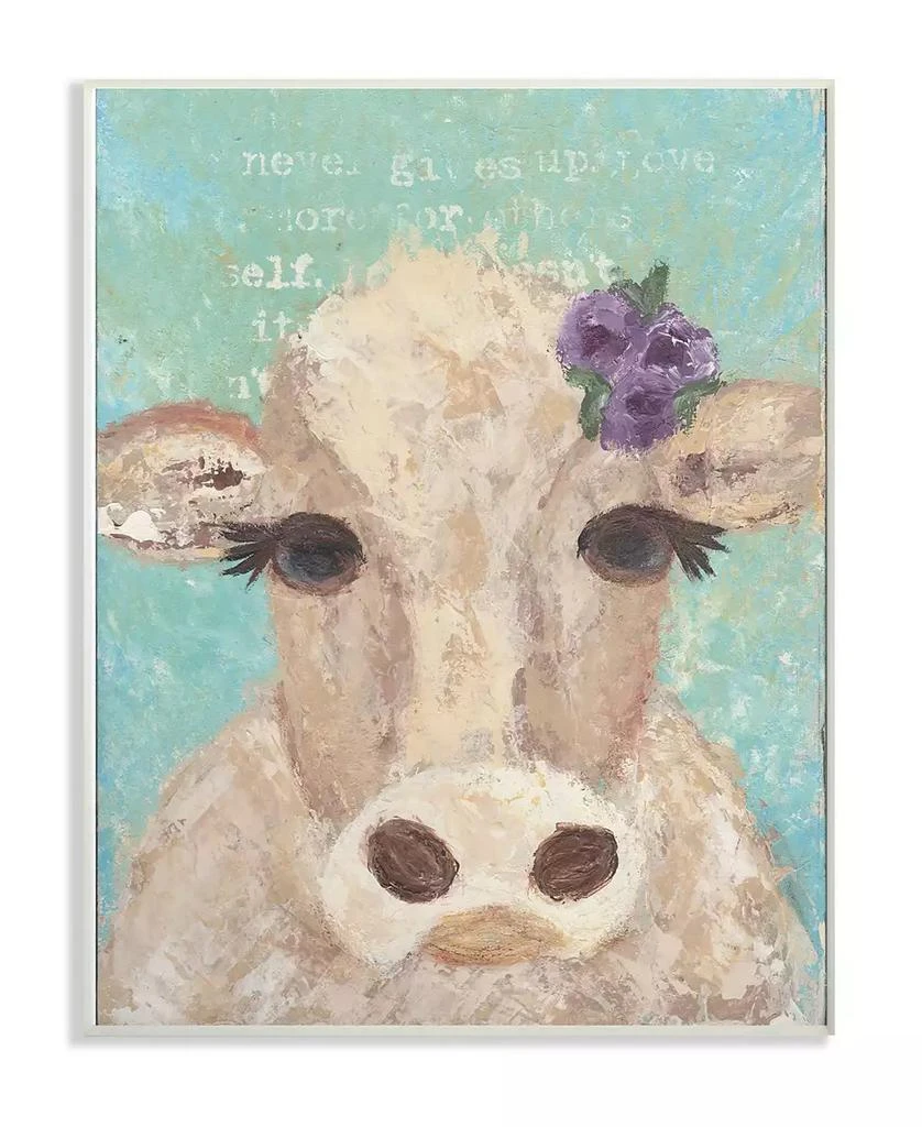 商品Stupell Industries|Cow Painterly Portrait Wall Plaque Art, 10" x 15",价格¥232,第1张图片
