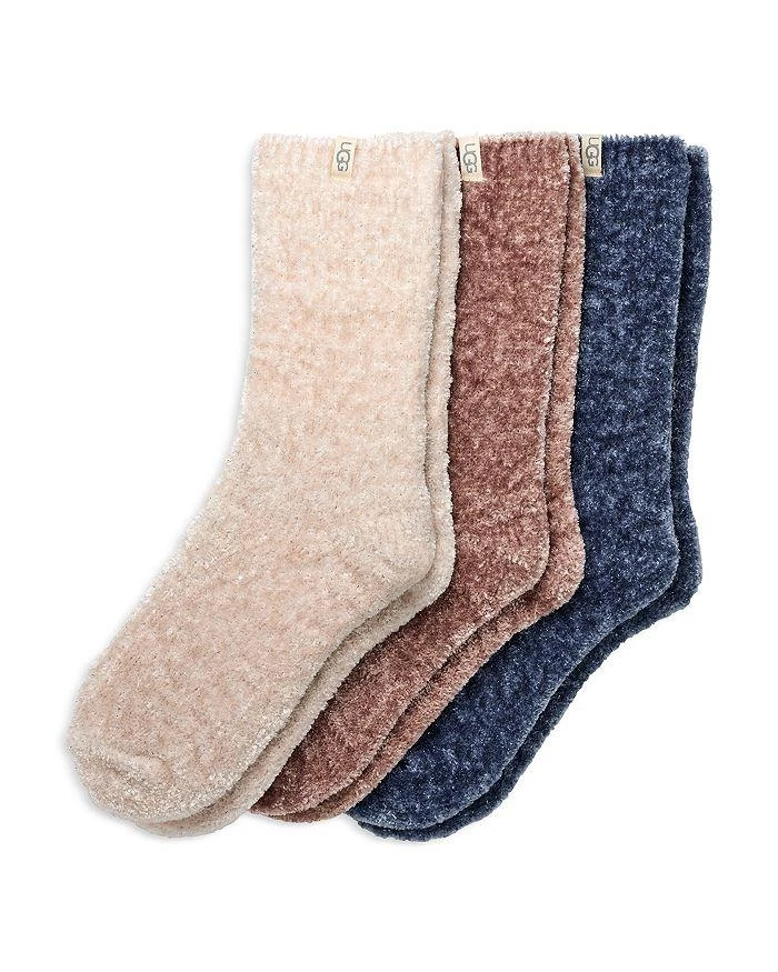 商品UGG|Leda Sparkle Cozy Crew Socks, Pack of 3,价格¥332,第1张图片