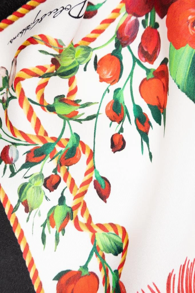 商品Dolce & Gabbana|Silk scarf with floral motif,价格¥2264,第3张图片详细描述