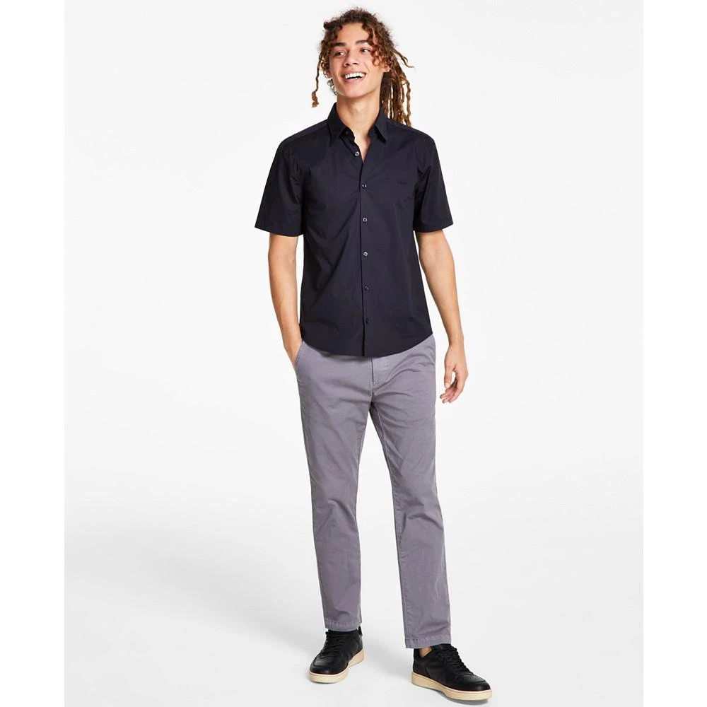 商品Hugo Boss|Men's Slim-Fit Kent Collar Woven Short-Sleeve Shirt,价格¥397,第1张图片