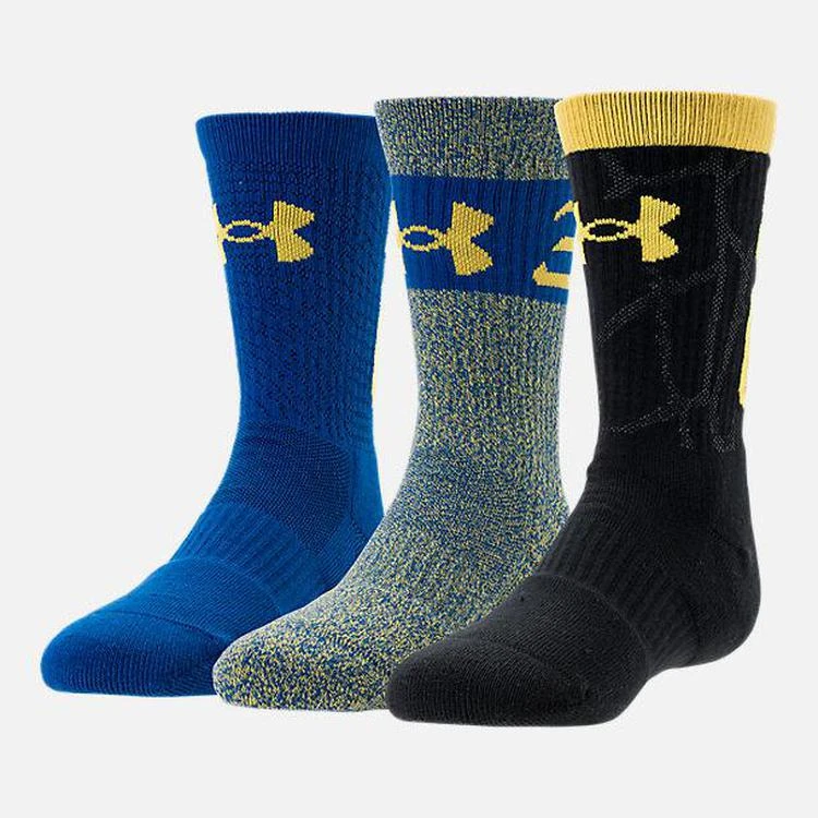 商品Under Armour|Boys' Under Armour SC30 Phenom 3-Pack Crew Socks,价格¥112,第2张图片详细描述