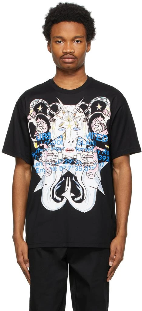 商品Burberry|黑色 Montage Print 大廓形 T 恤,价格¥4970,第1张图片