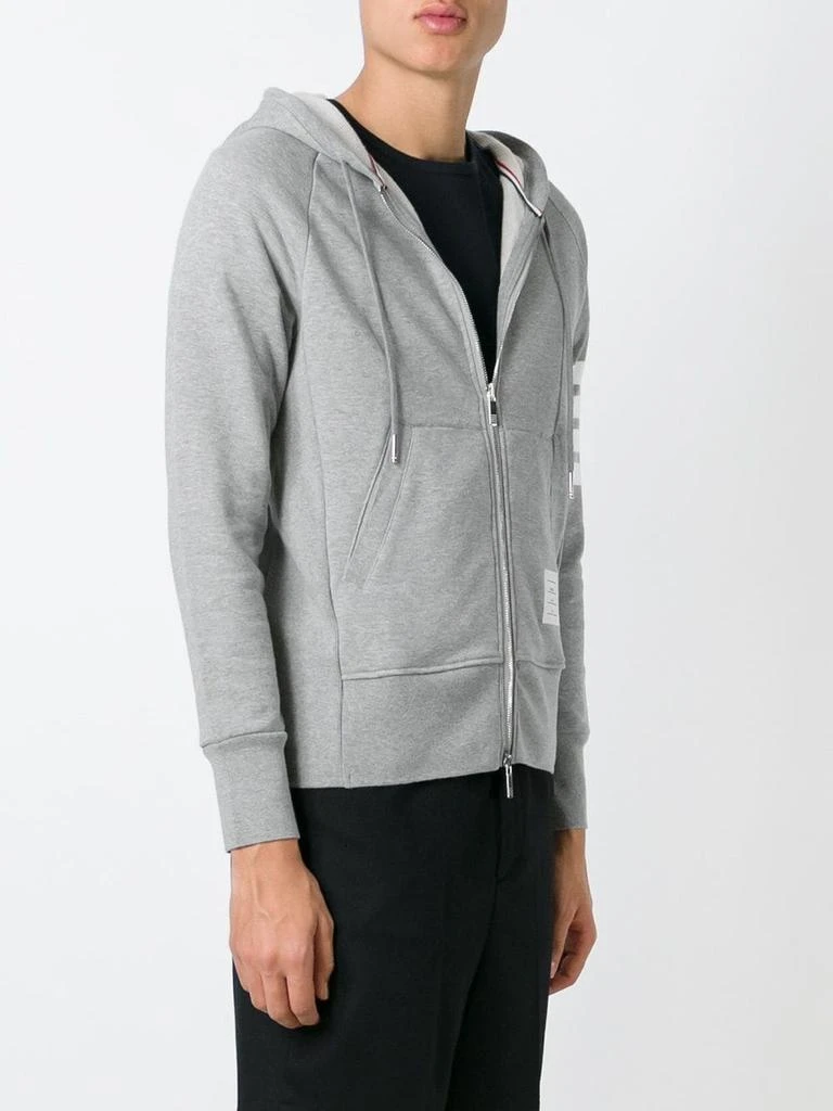 商品Thom Browne|THOM BROWNE MEN CLASSIC FULL ZIP HOODIE WITH ENGINEERED 4-BAR IN CLASSIC LOOP BACK,价格¥6708,第1张图片