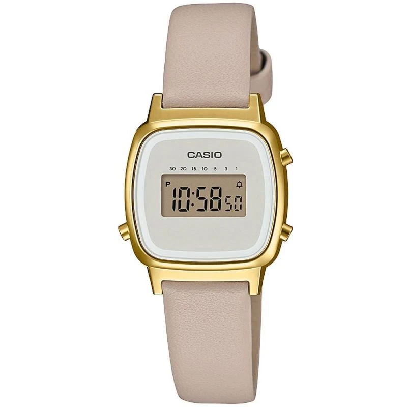 商品Casio|Ladies Casio Digital Leather Watch LA670WEFL-9EF 卡西欧手表,价格¥386,第1张图片