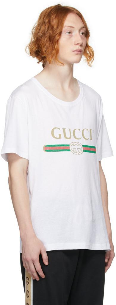 商品Gucci|White Oversized Logo T-Shirt,价格¥3795,第4张图片详细描述
