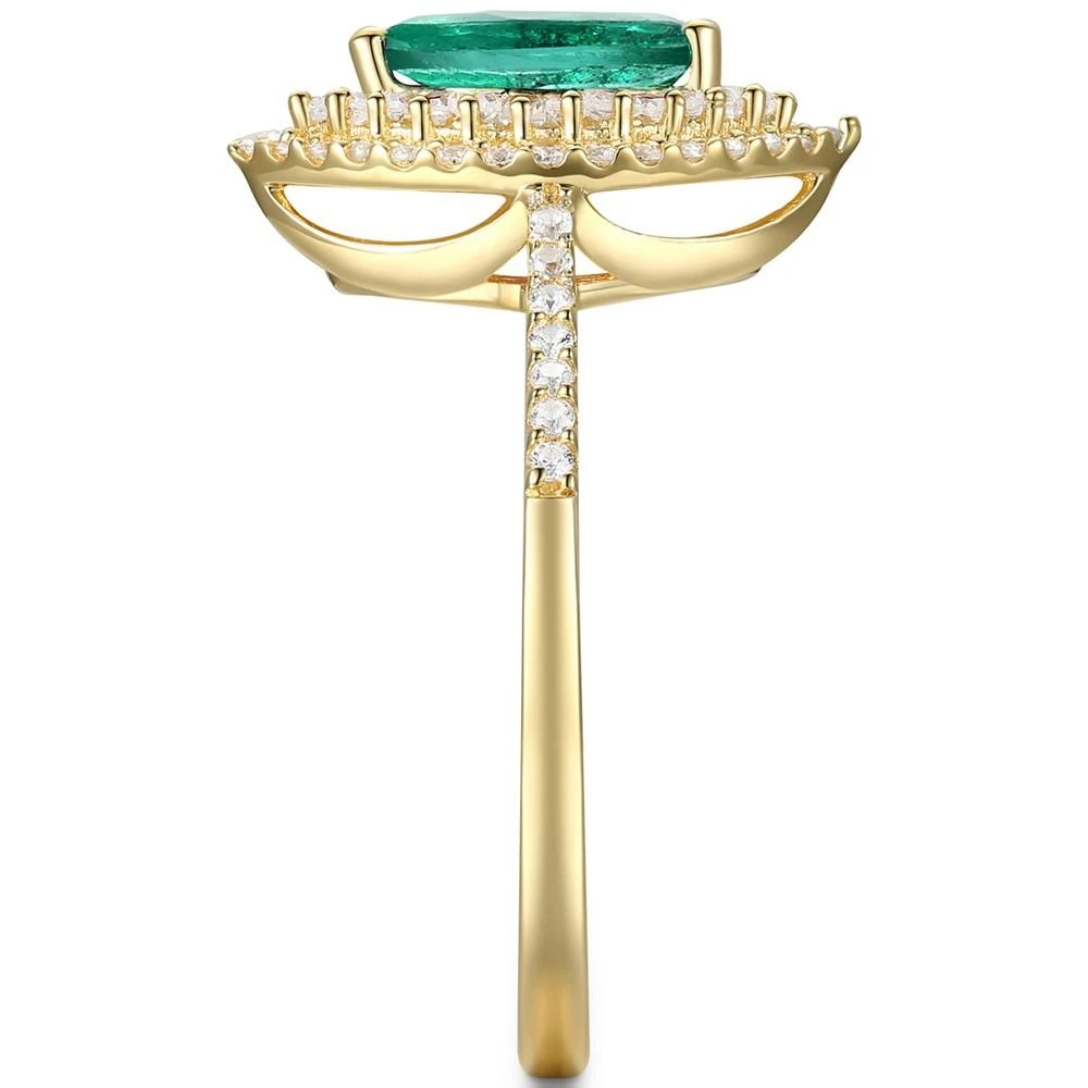 商品Macy's|Sapphire (3/4 ct. t.w.) & Diamond (1/3 ct. t.w.) Marquise Halo Ring in 14k Gold (Also in Emerald & Ruby),价格¥7553,第3张图片详细描述