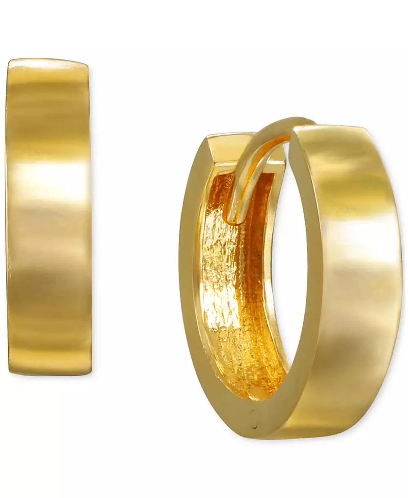 商品Macy's|High Polished Huggie Extra Small Hoop Earrings in 10k Gold, 1/2",价格¥1122,第1张图片