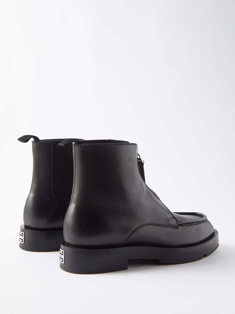 4G-zip leather ankle boots 商品