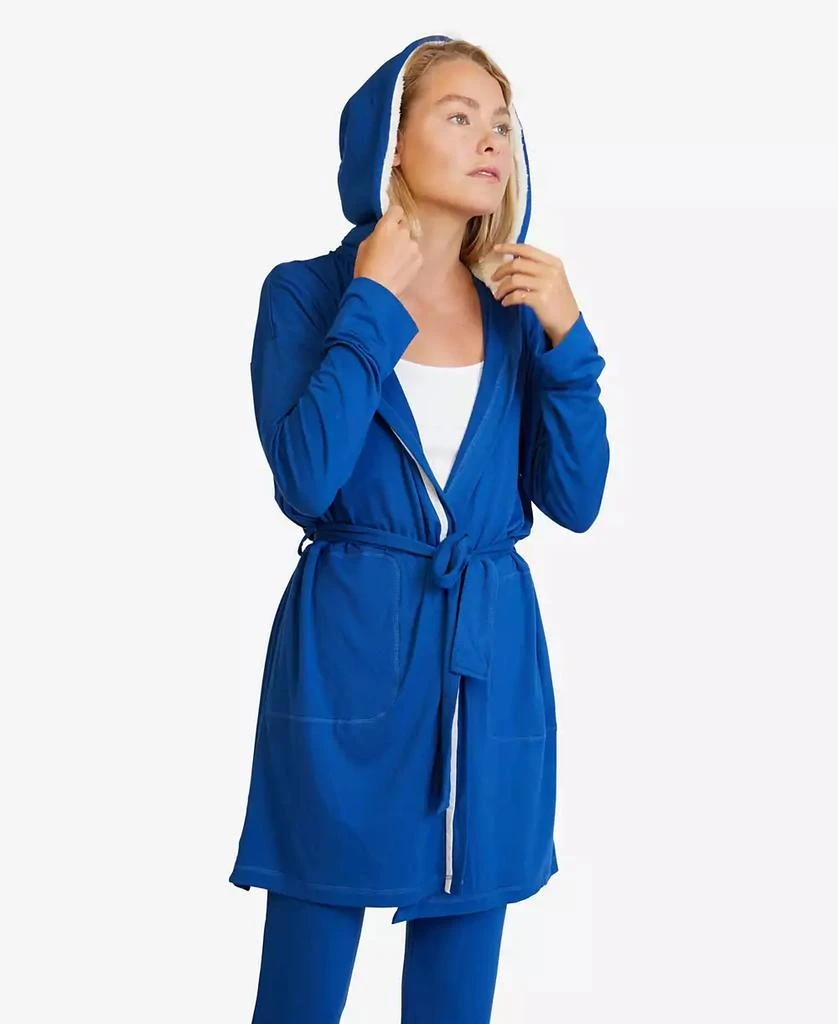 商品Nine Space|Women's Hooded Jersey Robe and Pants Loungewear,价格¥1068,第1张图片