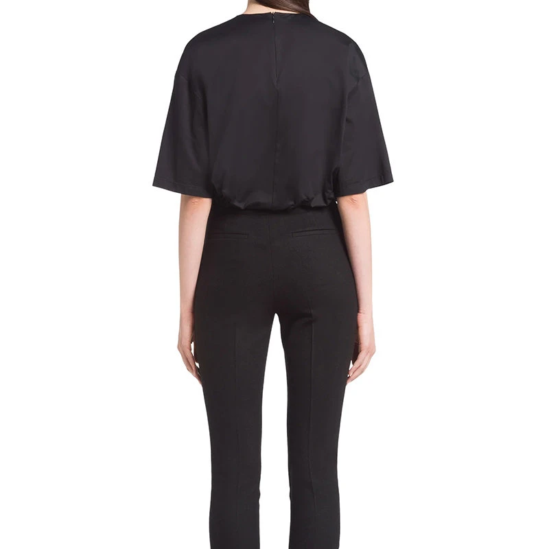 商品Prada|【预售3-7天】PRADA/普拉达 21年早秋 女士黑色短款现代街头风圆领针织 T 恤135696_1XBH_F0002_S_212,价格¥7393,第6张图片详细描述