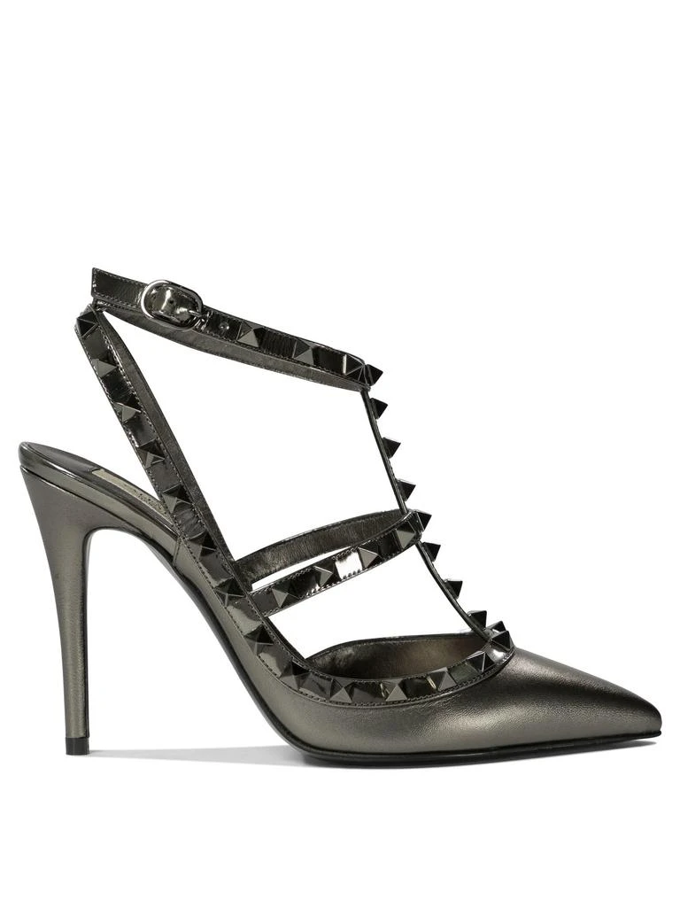商品Valentino|Rockstud Heeled Shoes Grey,价格¥3708,第1张图片