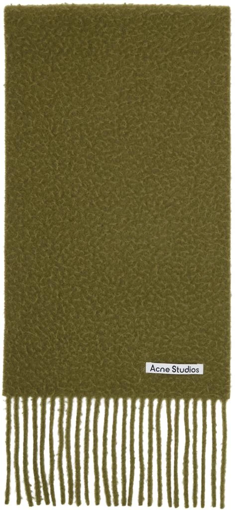 商品Acne Studios|Khaki Fringe Scarf,价格¥1938,第1张图片