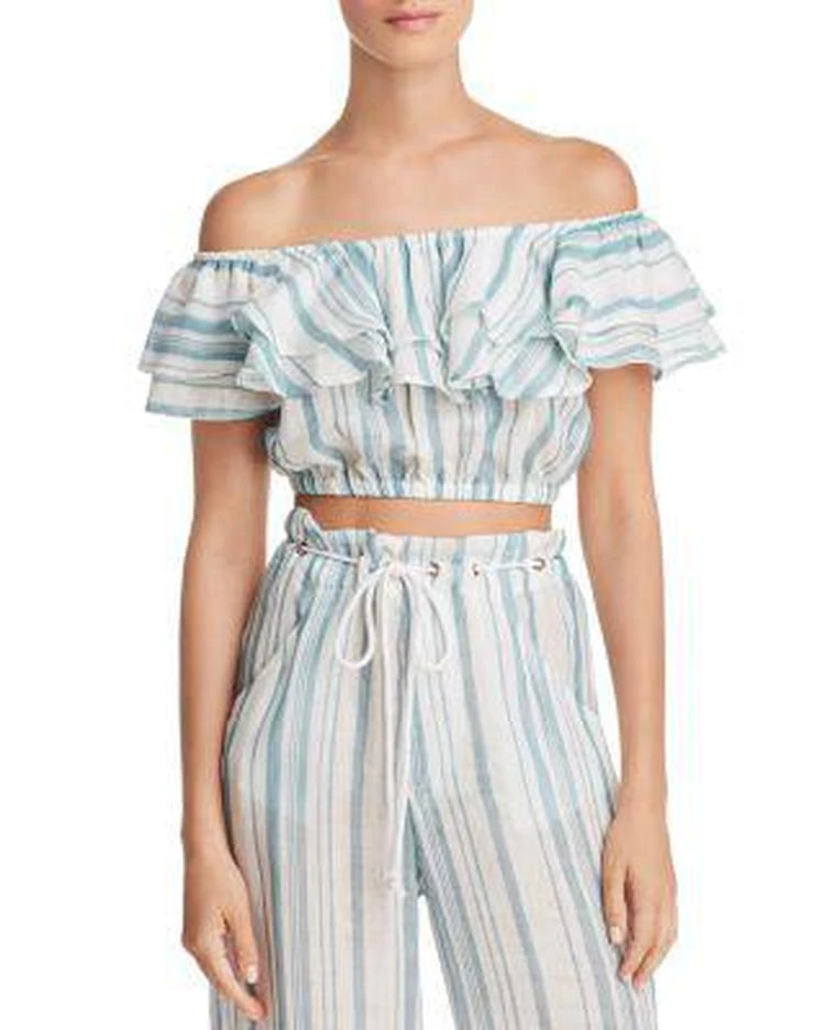商品Show Me Your Mumu|Kaya Off-the-Shoulder Crop Top,价格¥616,第1张图片