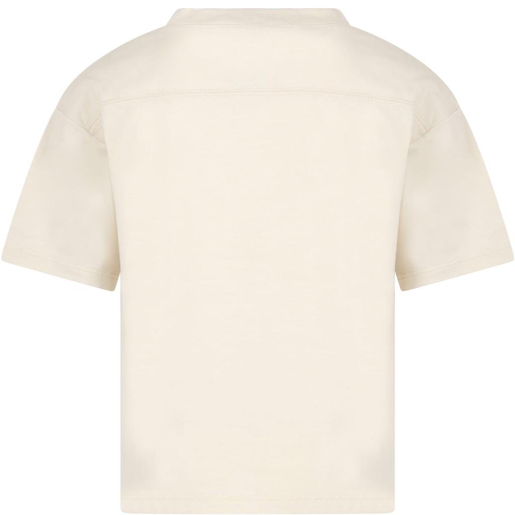 Gucci Ivory T-shirt For Garçon Avec Web Motif商品第2张图片规格展示