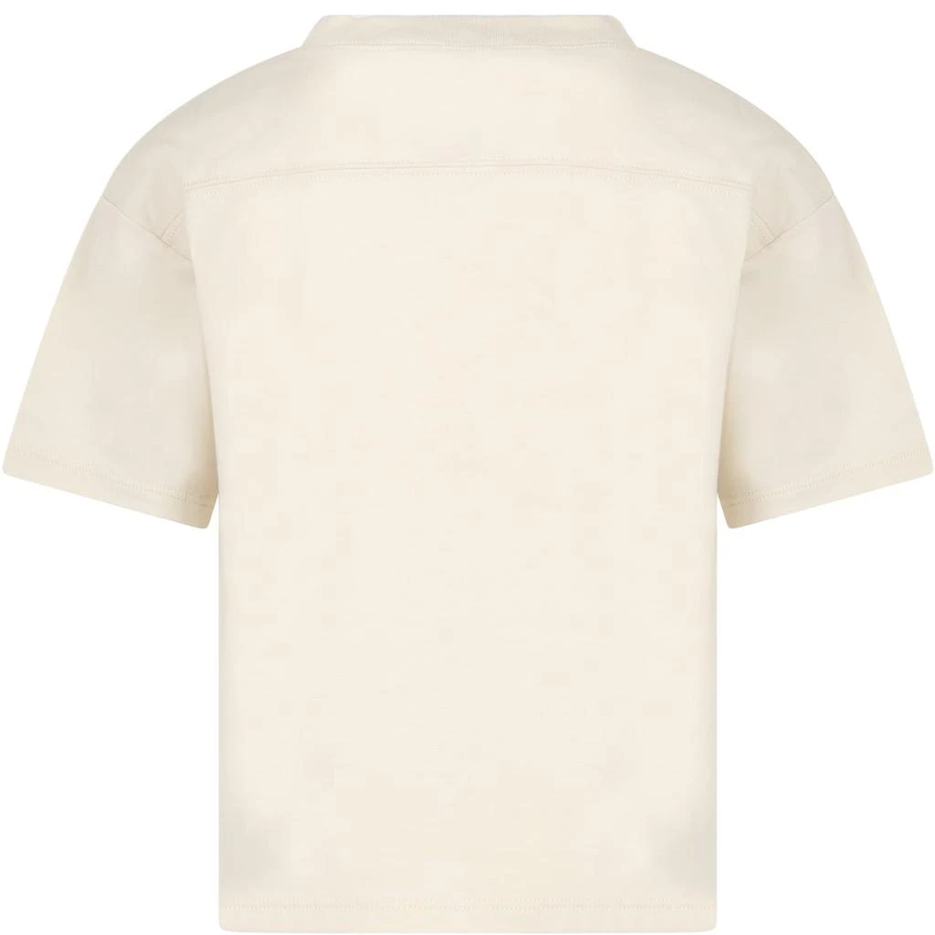 商品Gucci|Gucci Ivory T-shirt For Garçon Avec Web Motif,价格¥1484,第2张图片详细描述