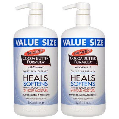 商品Palmer's|Palmer's Cocoa Butter Formula with Vitamin E Daily Skin Therapy Lotion (33.8 fl., oz., 2pk.),价格¥163,第2张图片详细描述
