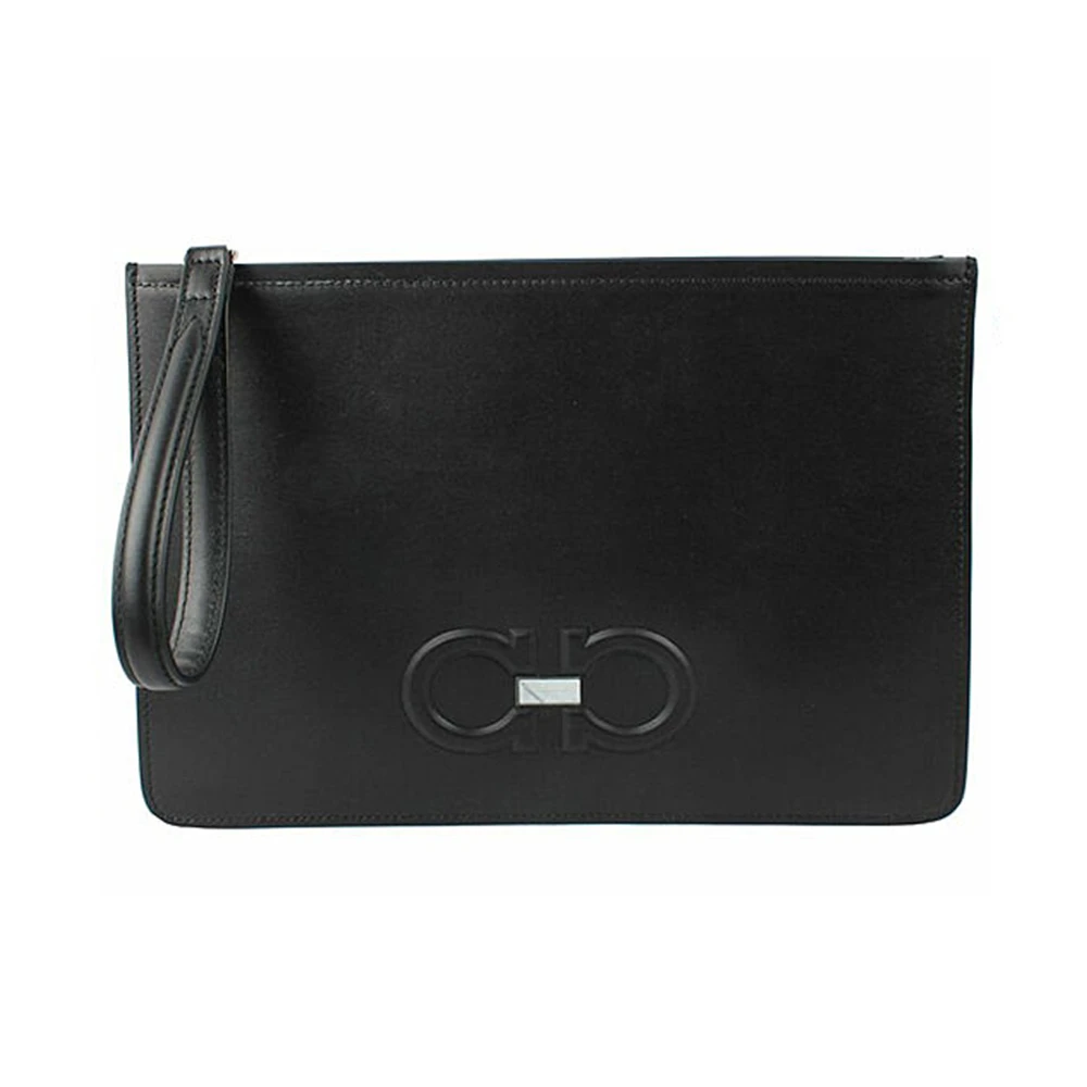 商品[国内直发] Salvatore Ferragamo|SALVATORE FERRAGAMO 男士黑色皮革手拿包 24-A124-704185,价格¥2481,第1张图片