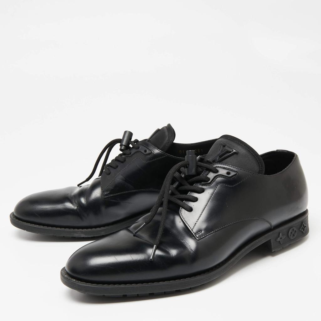 商品[二手商品] Louis Vuitton|Louis Vuitton Black Leather Lace-Up Derby Size 42,价格¥2375,第4张图片详细描述