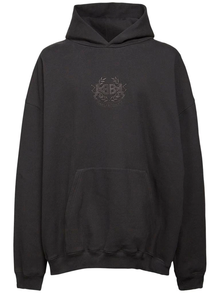 商品Balenciaga|Oversize Logo Embroidery Cotton Hoodie,价格¥4841,第1张图片