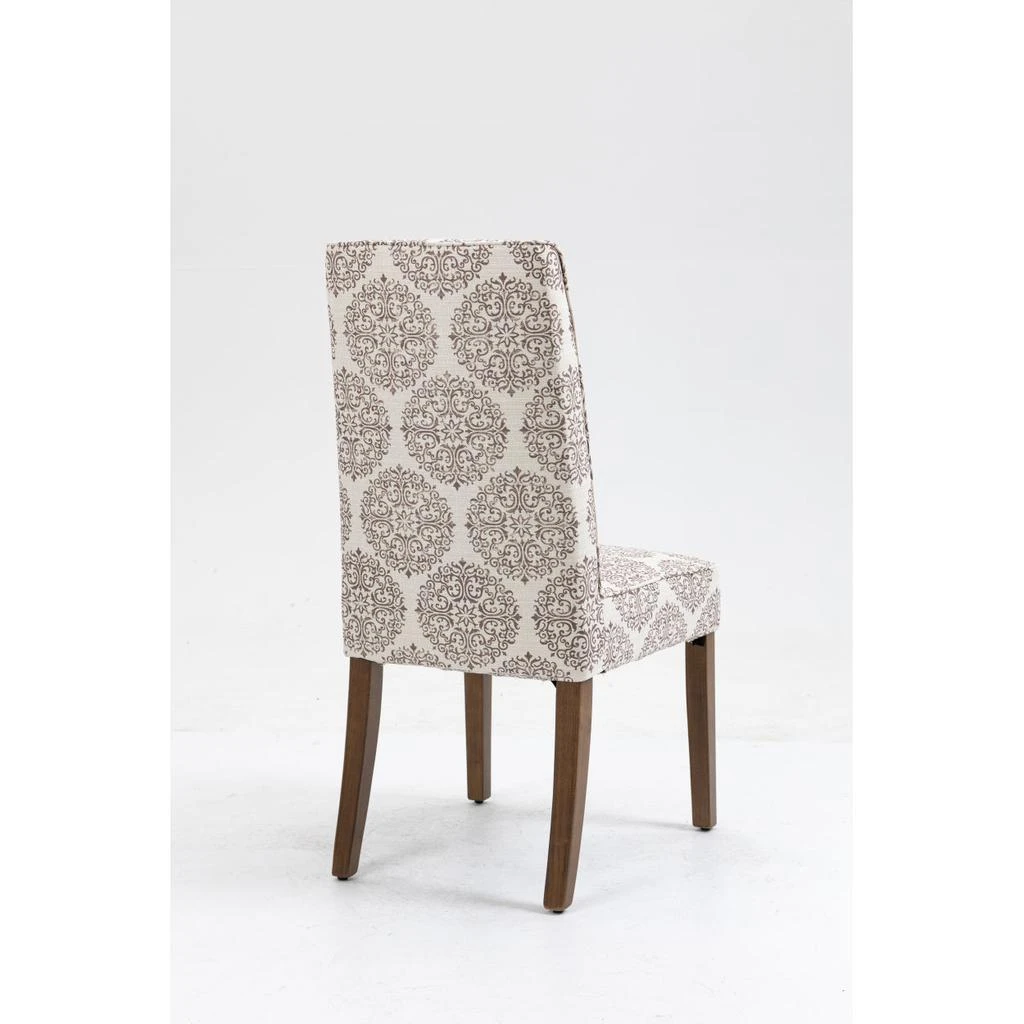 商品Simplie Fun|Cover Removable Interchangeable and Washable Coffee Medallion Fabric Upholstered Parsons Chair,价格¥1112,第5张图片详细描述