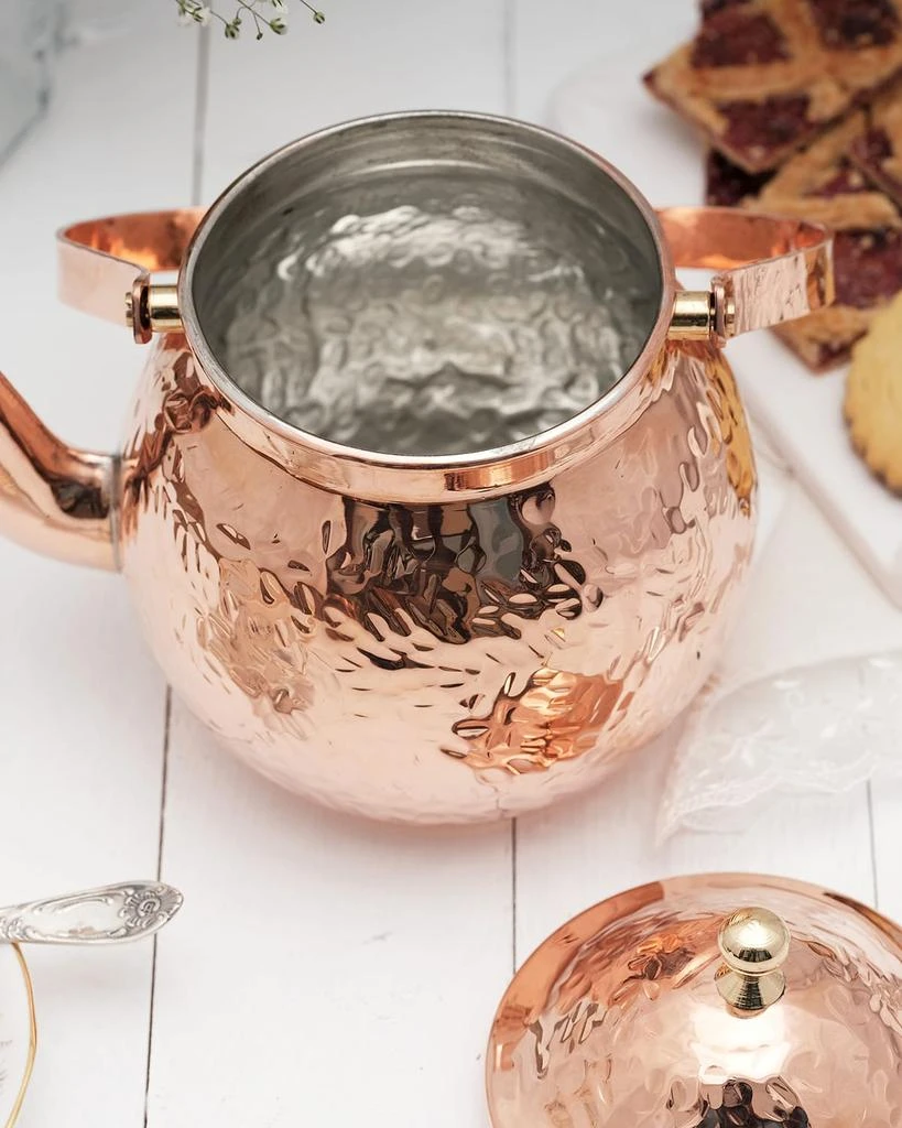 商品Coppermill Kitchen|Vintage Inspired Copper Hand Hammered Teapot,价格¥1223,第2张图片详细描述