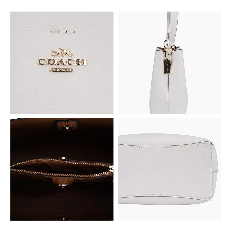 商品Coach|香港直邮Coach 奥莱款小号女士皮质单肩手提水桶包1011IMOVG,价格¥3102,第10张图片详细描述