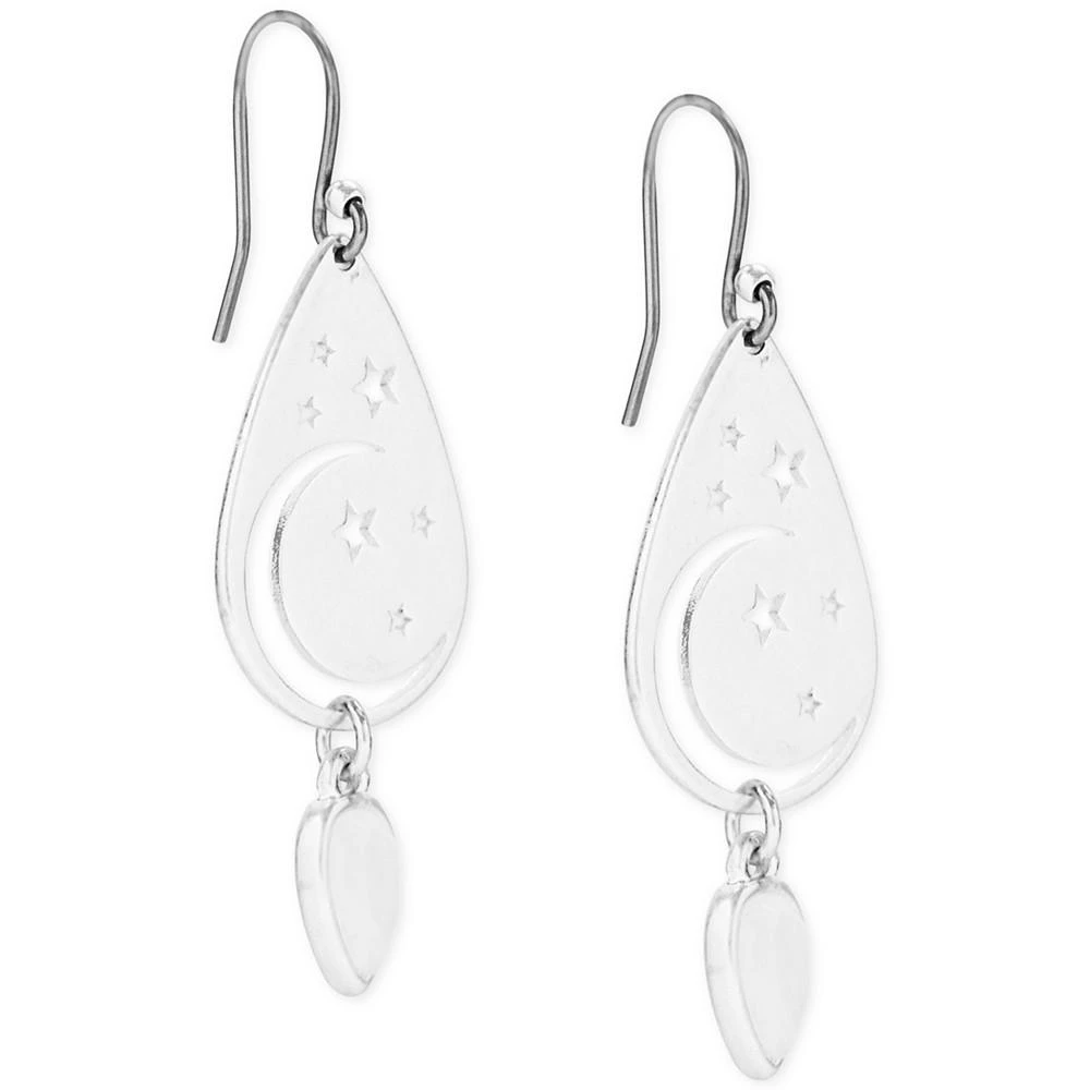 商品Lucky Brand|Silver-Tone Gemstone Moon & Stars Openwork Drop Earrings,价格¥216,第4张图片详细描述